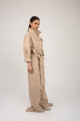 Detachable Jumpsuit -Beige