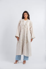 Embroidered Abaya _ Beige