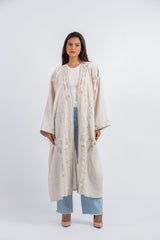 Embroidered Abaya _ Beige