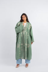 Embroidered Abaya _ Mint Green