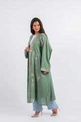 Embroidered Abaya _ Mint Green