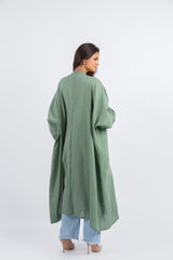 Embroidered Abaya _ Mint Green