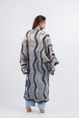 Lush Cardigan _Blue & Gray