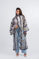 Lush Cardigan _Blue & Gray