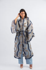 Lush Cardigan _Blue & Gray