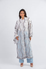 Lush Cardigan _Whtie & Gray