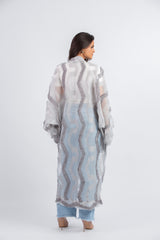 Lush Cardigan _Whtie & Gray