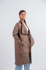 The S Coat _ Taupe Beige