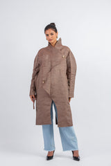 The S Coat _ Taupe Beige