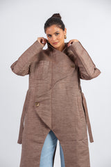 The S Coat _ Taupe Beige