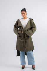 Slit Sleeved coat _ Olive