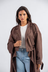 The long/short coat _ Dark Brown