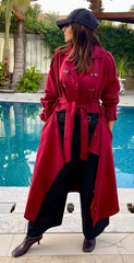 The Short/ Long Coat _ Burgundy