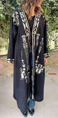Embroidered abaya_ Black