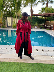 The Short/ Long Coat _ Burgundy
