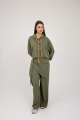 The Trio Wrap Set -Olive Green