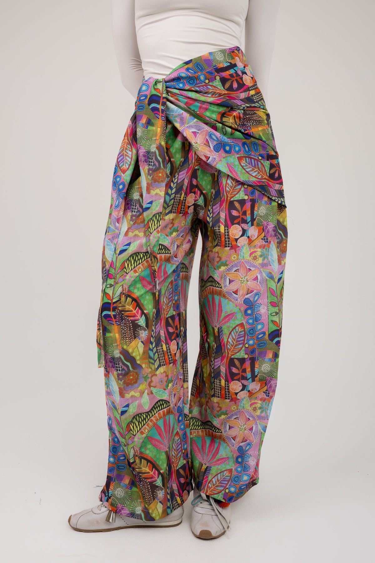 The Patterned Scarf Pants