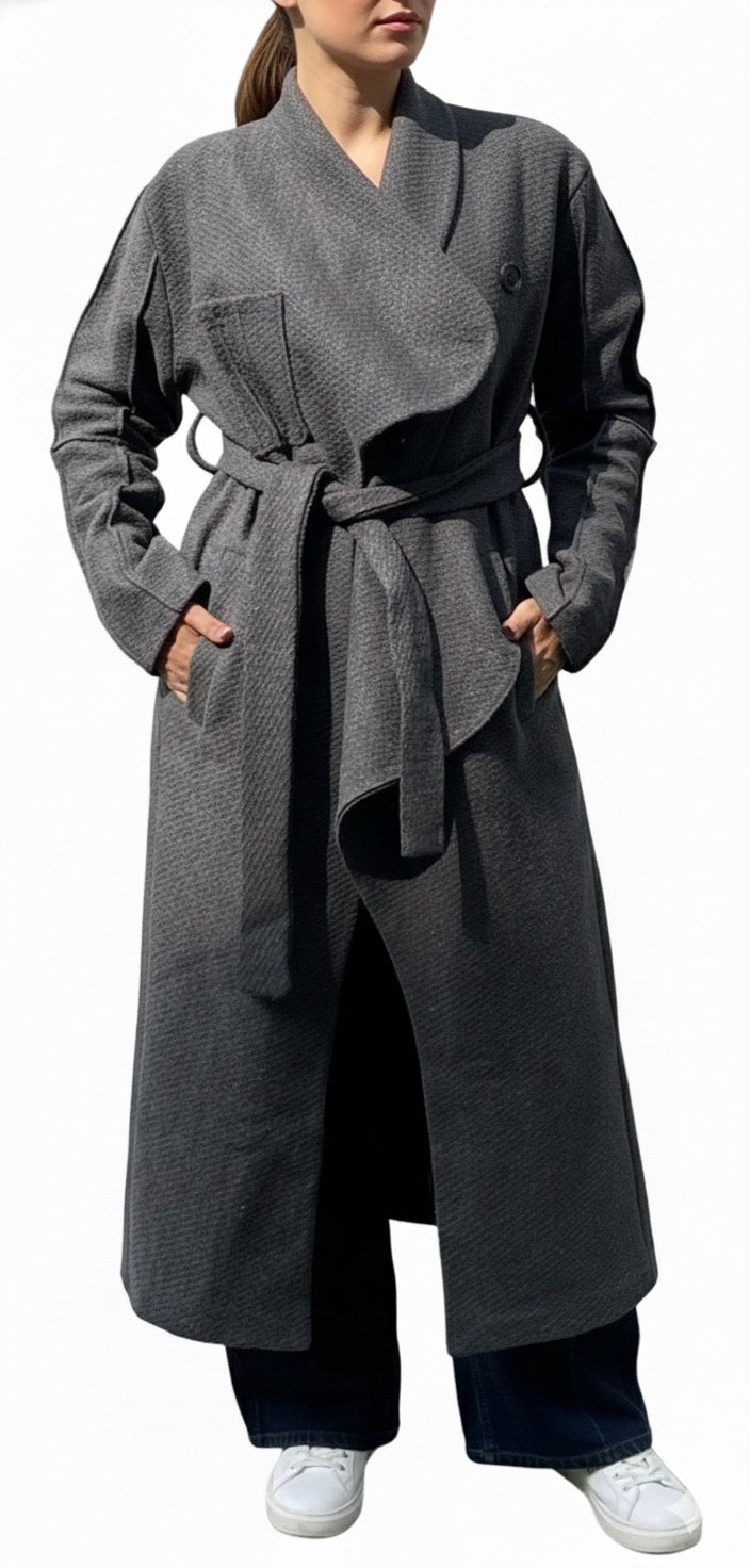 The S coat in grey